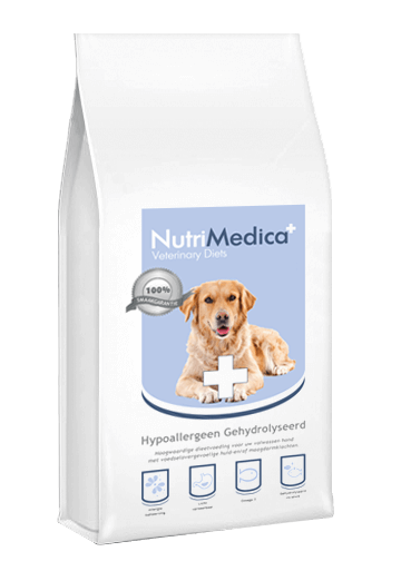 Verpakking NutriMedica Hond Hypoallergeen Gehydrolyseerd